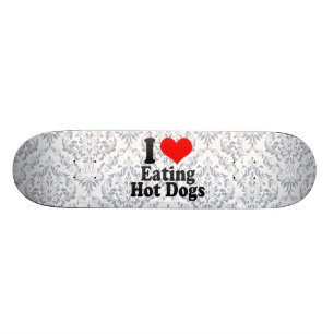 Liebe I, die Hotdogs isst Skateboard