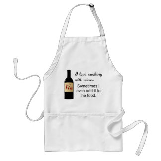 Liebe I, die mit Wein-Schürze kocht Schürze
