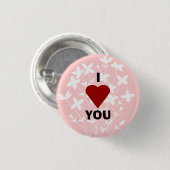 Liebe I, die Sie knöpfen Button (Vorne & Hinten)