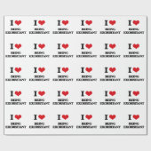 Liebe I, die übertrieben ist Geschenkpapier (Flach)