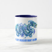 Liebe I Drache-Regatta-blauer Drache Tasse (Zentrum)