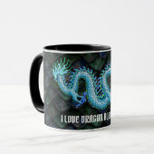 Liebe I Drache-Regatta-blauer Drache Tasse (Vorderseite Links)