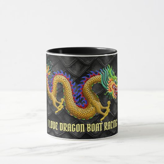 Liebe I Drache-Regatta-Golddrache Tasse (Zentrum)