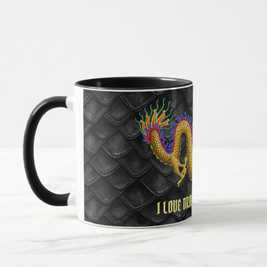 Liebe I Drache-Regatta-Golddrache Tasse (Links)