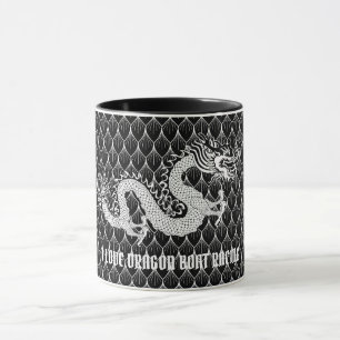 Liebe I Drache-Regatta-schwarzer u. weißer Drache Tasse
