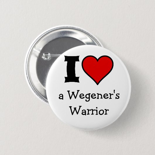 Liebe I ein Wegener Knopf Button (Vorne & Hinten)