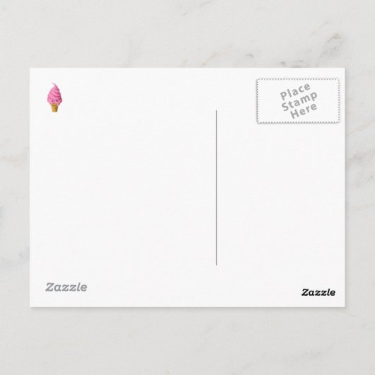 Liebe I Eiscreme Postkarte (Rückseite)