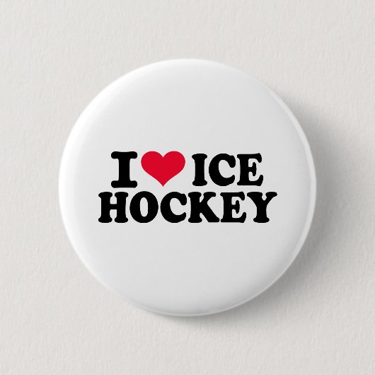 Liebe I Eishockey Button (Vorderseite)