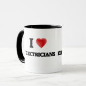 Liebe I ELEKTRIKER Tasse (Vorderseite Links)