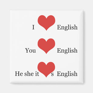 Liebe I englische Grammatik TESOL Magnet