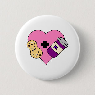 Liebe I Erdnussbutter und Gelee Button