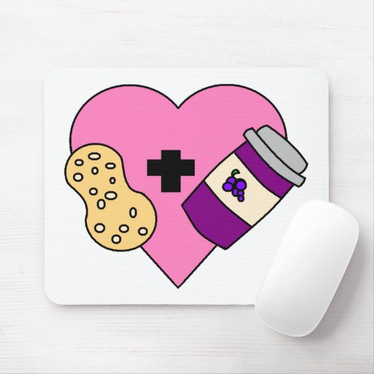 Liebe I Erdnussbutter und Gelee Mousepad (Mit Mouse)