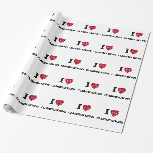 Liebe I Erklärungen Geschenkpapier (Ungerollt)