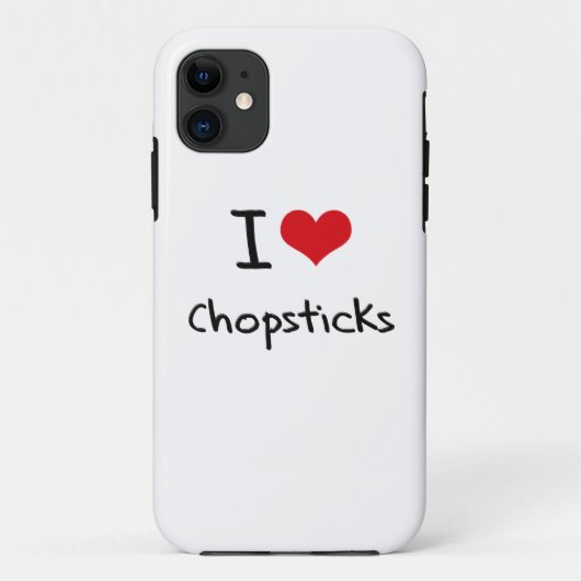 Liebe I Essstäbchen Case-Mate iPhone Hülle (Rückseite)