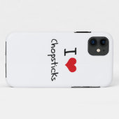Liebe I Essstäbchen Case-Mate iPhone Hülle (Rückseite (Horizontal))