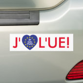 Liebe I EU! Autoaufkleber auf französisch (Auf Auto)