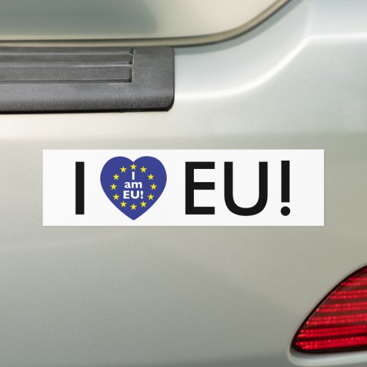 Liebe I EU! Ich bin EU! Auto-Autoaufkleber Autoaufkleber (Auf Auto)