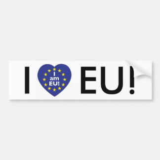 Liebe I EU! Ich bin EU! Auto-Autoaufkleber Autoaufkleber