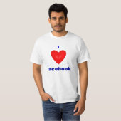Liebe I facebook T-Stück T-Shirt (Vorne ganz)
