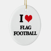 Liebe I Flaggen-Fußball Keramik Ornament (Rechts)