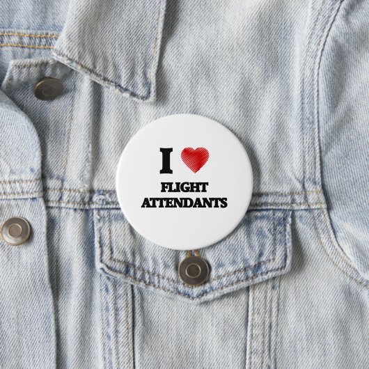 Liebe I Flugbegleiter Button (Beispiel)