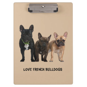 Liebe I französische Bulldoggen Klemmbrett