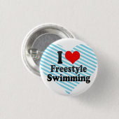 Liebe I Freistil-Schwimmen Button (Vorne & Hinten)