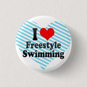 Liebe I Freistil-Schwimmen Button