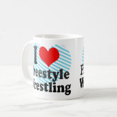 Liebe I Freistil-Wrestling Kaffeetasse (Vorderseite Links)