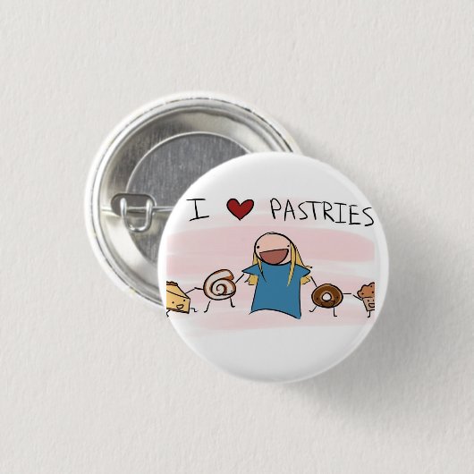 Liebe I Gebäck Button (Vorne & Hinten)