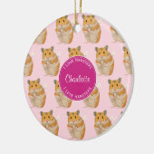 Liebe I Hamster-rosa Hamster-Muster Keramikornament (Links)