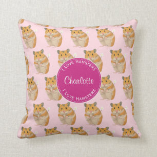 Liebe I Hamster-rosa Hamster-Muster Kissen
