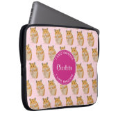 Liebe I Hamster-rosa Hamster-Muster Laptopschutzhülle (Vorne Rechts)