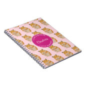 Liebe I Hamster-rosa Hamster-Muster Notizblock (Rechte Seite)