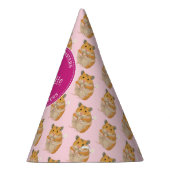 Liebe I Hamster-rosa Hamster-Muster Partyhütchen (Rechts)