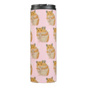 Liebe I Hamster-rosa Hamster-Muster Thermosbecher (Rückseite)
