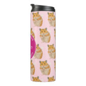 Liebe I Hamster-rosa Hamster-Muster Thermosbecher (Nach rechts gedreht)