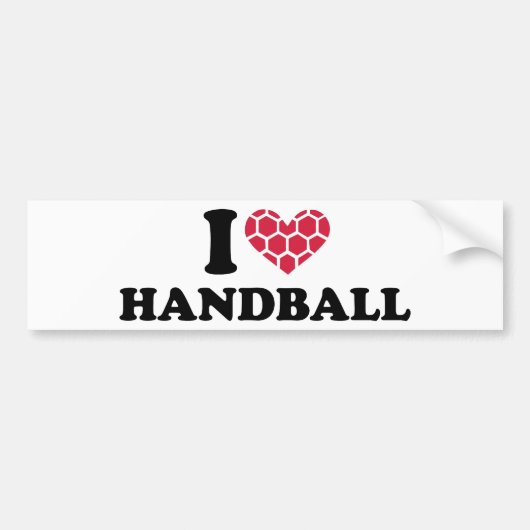 Liebe I Handball Autoaufkleber (Vorne)