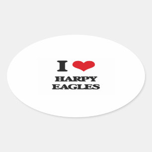 Liebe I Harpy Eagles Ovaler Aufkleber