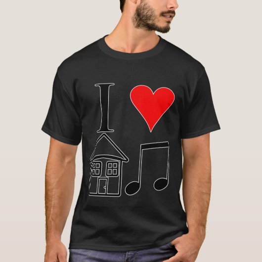 Liebe I Haus-Musik T-Shirt (Vorderseite)