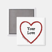 Liebe - I Heart (Ausfüllen) - Magnet (Vorderseite/Rückseite)