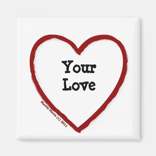 Liebe - I Heart (Ausfüllen) - Magnet (Vorne)