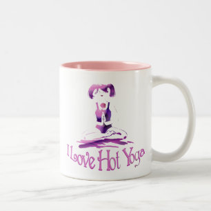 Liebe I heiße Yoga-Tasse Zweifarbige Tasse