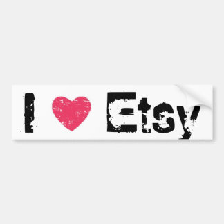 Liebe I (Herz) Etsy Autoaufkleber