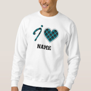 Liebe I… Herz, kariert Sweatshirt