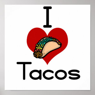 Liebe I (Herz) Tacos Poster
