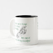 Liebe I Holzbearbeitung und Sein ein Großvater! Zweifarbige Tasse (Vorderseite Links)