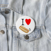 Liebe I Hotdogs Button (Beispiel)