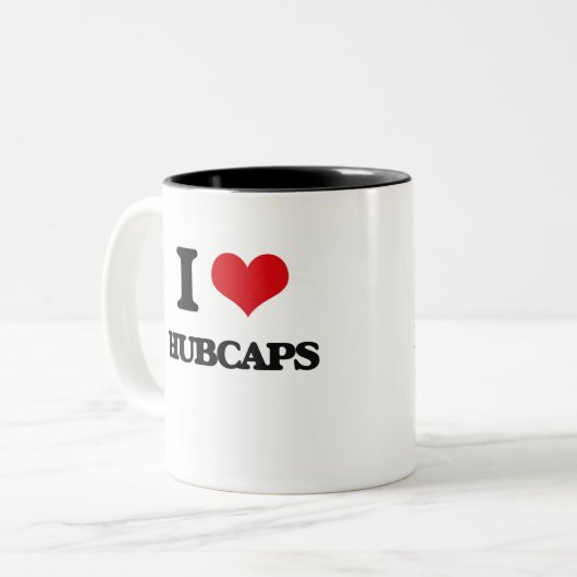 Liebe I Hubcaps Zweifarbige Tasse (Vorderseite Links)