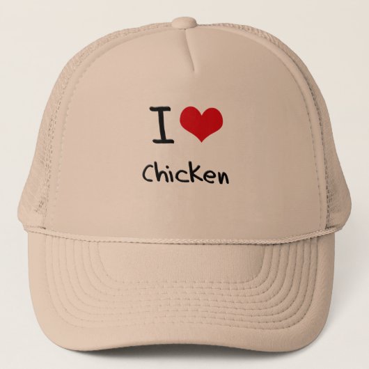Liebe I Huhn Truckerkappe (Vorderseite)